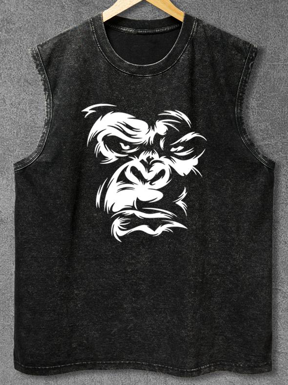 GORILLA FACE Washed Gym Tank