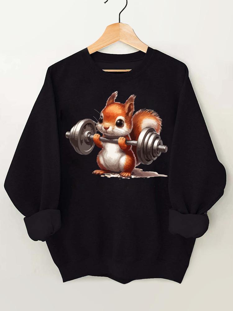 Lift Heavy Squirrel Gym Sweatshirt