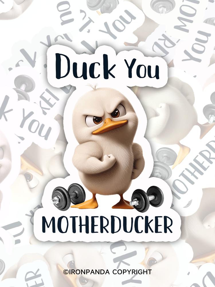 IronPanda duck you motherducker Sticker