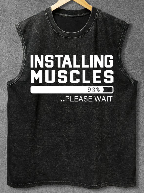 INSTALLING MUSCLES Washed Gym Tank