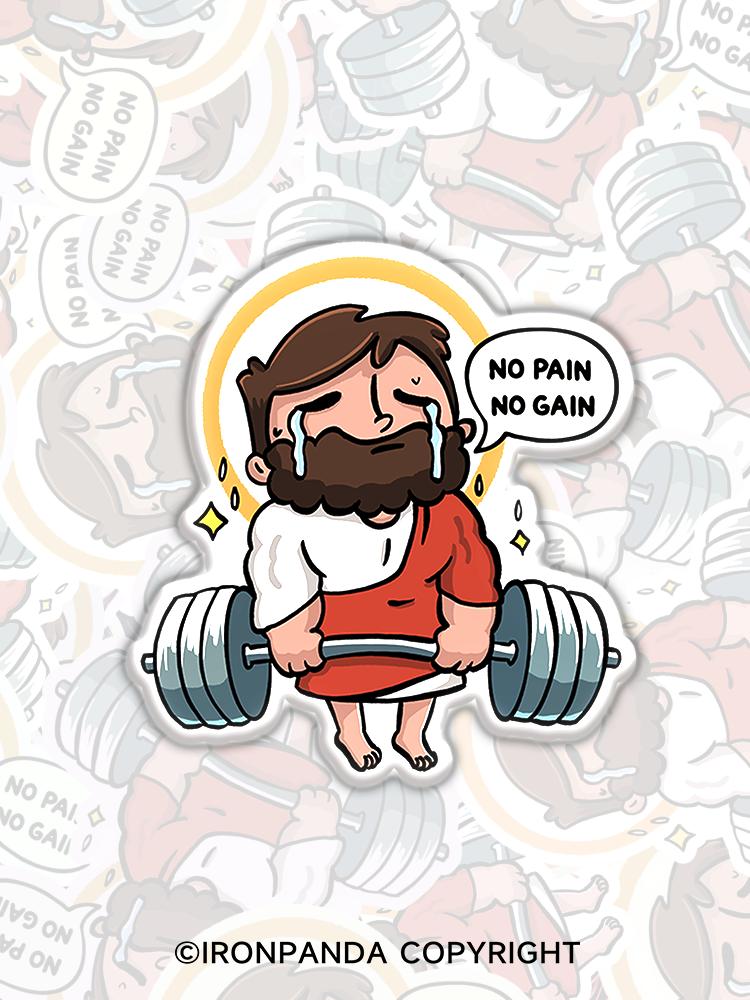IronPanda Jesus the Ultimate Deadlifter Fridge Magnet