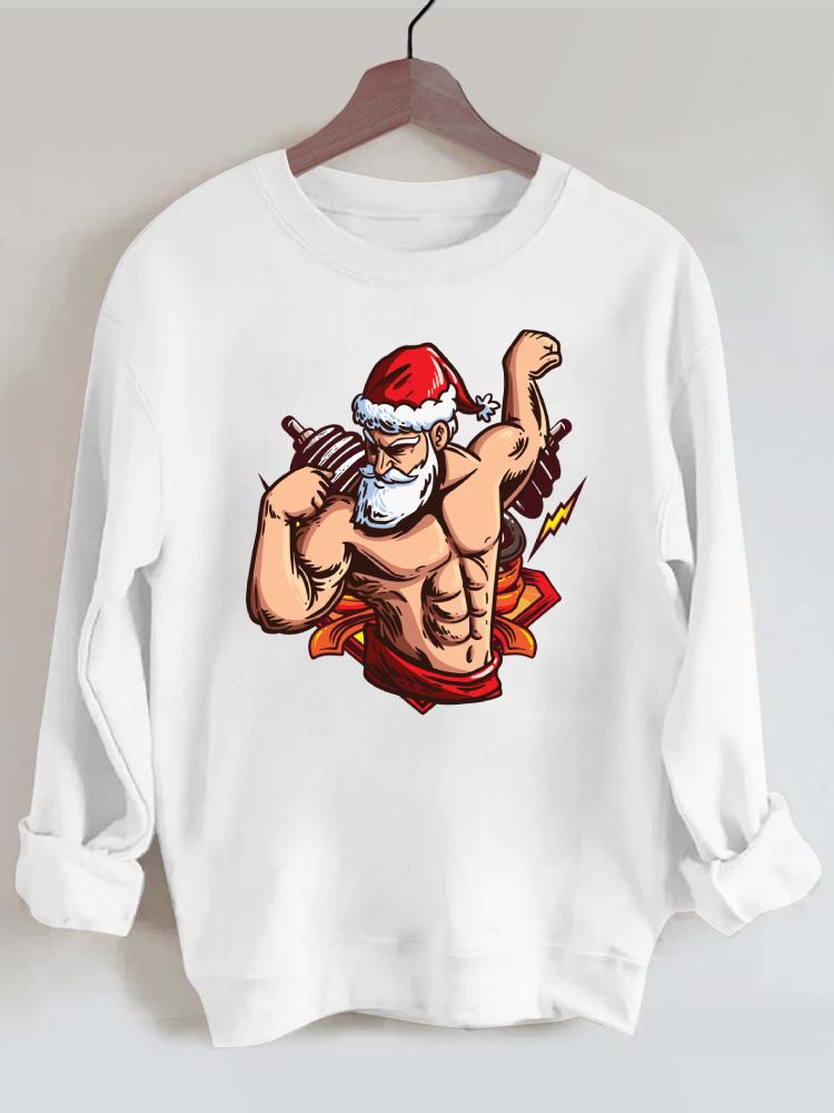 Fitness Santa Claus Gym Sweatshirt