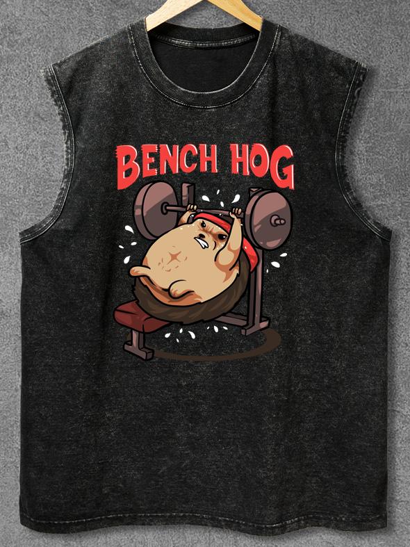 BENCH HOG Washed Gym Tank