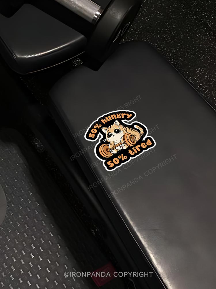 IronPanda 50% hungry 50% tired Sticker