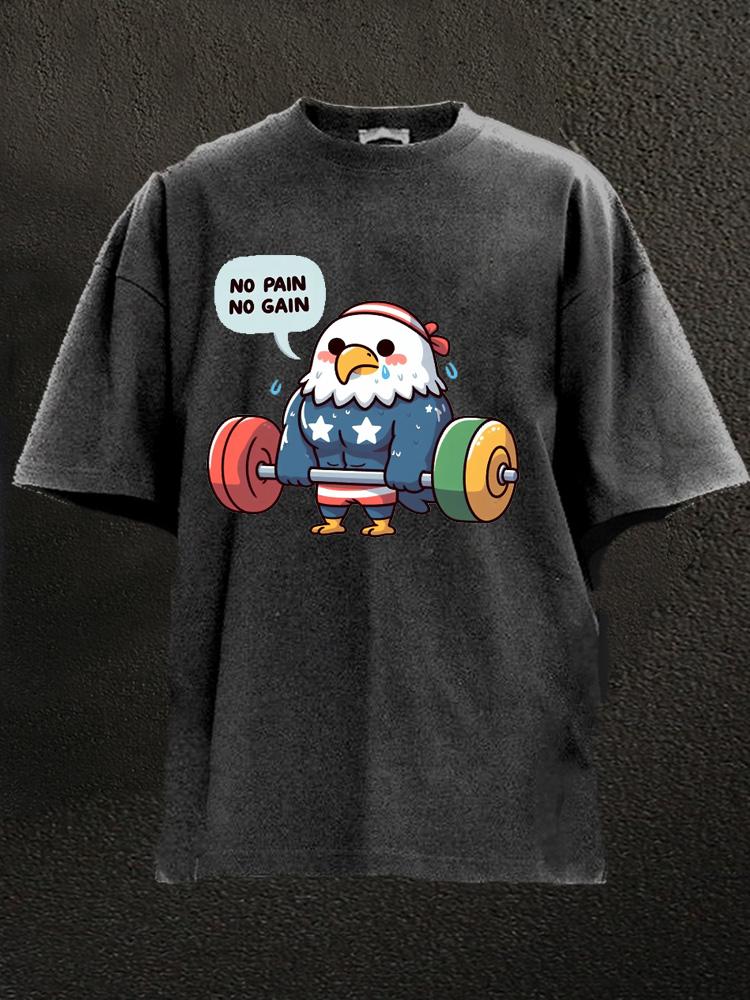No Pain No Gain Washed Gym Shirt