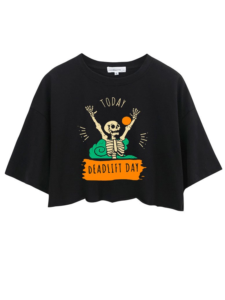 DEADLIFT DAY Crop Tops
