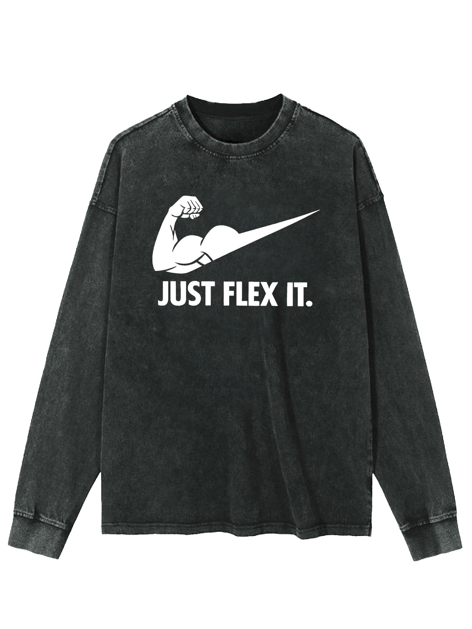JUST FLEX IT WASHED LONG SLEEVE SHIRT