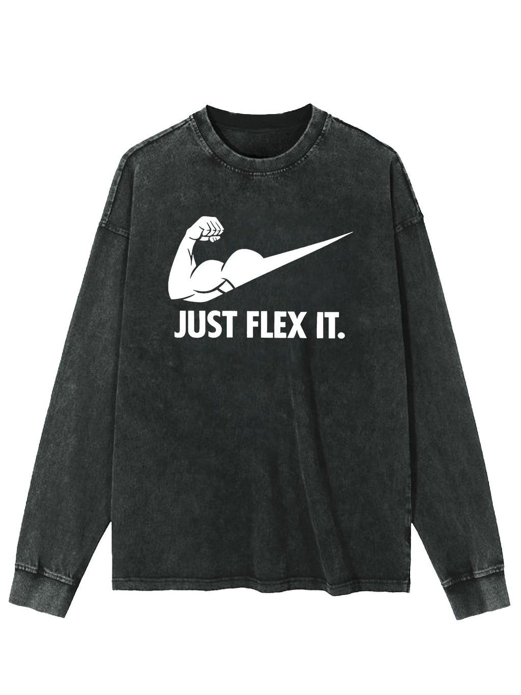 JUST FLEX IT WASHED LONG SLEEVE SHIRT