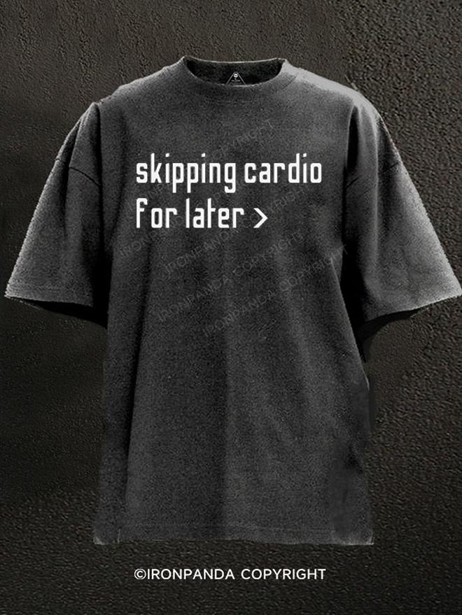 Skipping Cardio Washed Gym Shirt
