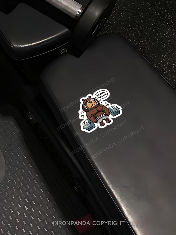 IronPanda no pain no gain Sticker