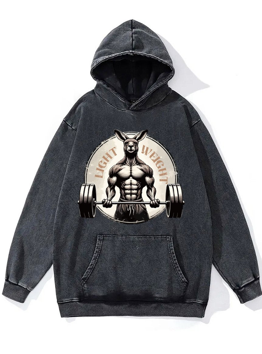 LIGHT WEIGHT WEIGHTLIFTING KANGAROO Washed Gym Hoodie