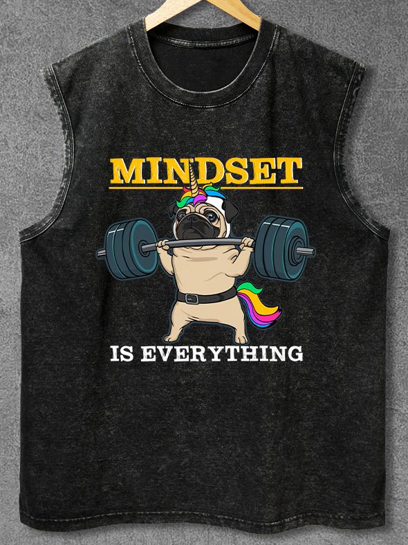 Mindset is Everything Washed Gym Tank