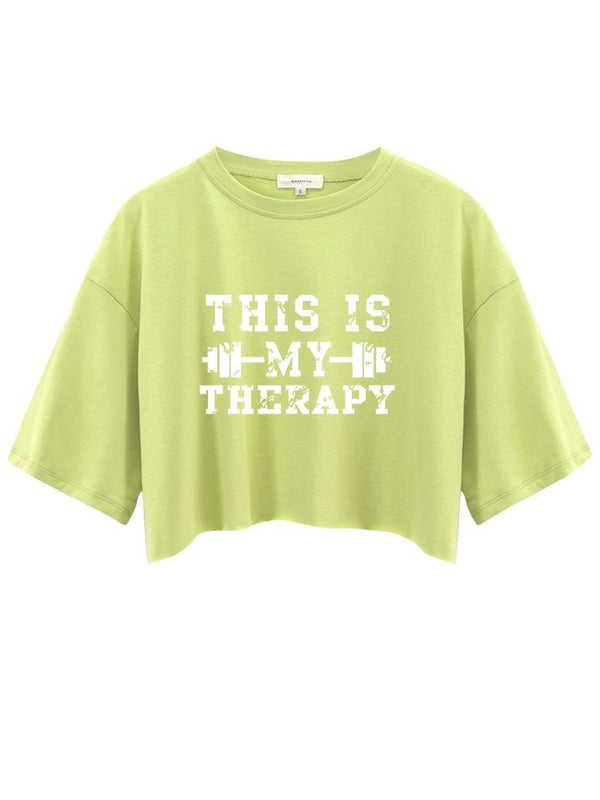 This Is My Therapy  Crop Tops