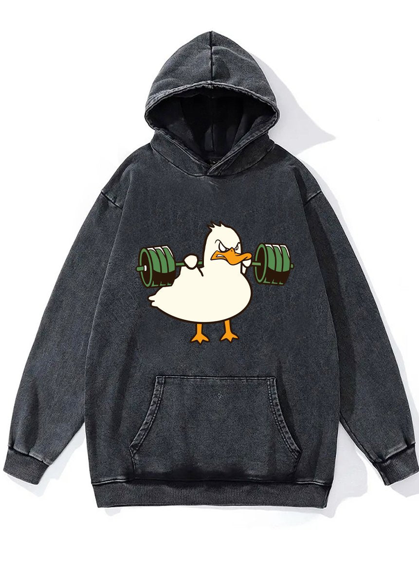 SQUATTING DUCK Washed Gym Hoodie