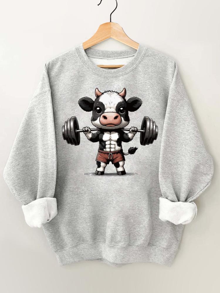 Dairy Cow Gym Sweatshirt