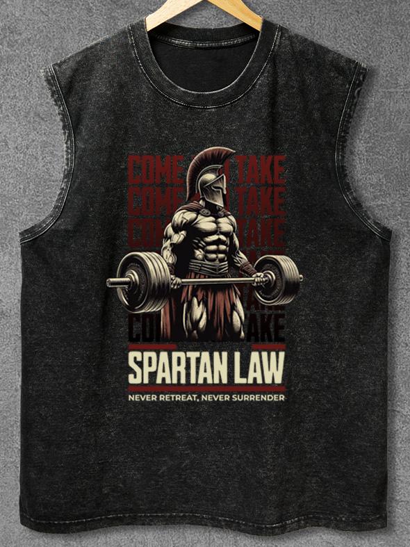 SPARTAN LAW Washed Gym Tank