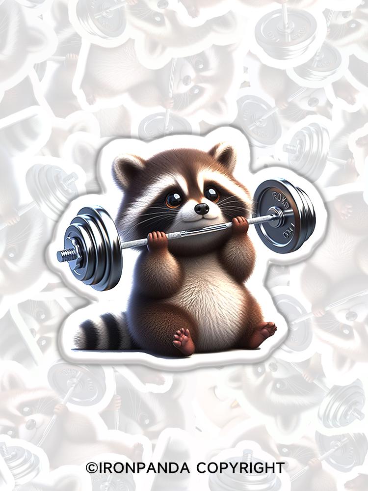 IronPanda I work out so I can eat garbage Fridge Magnet
