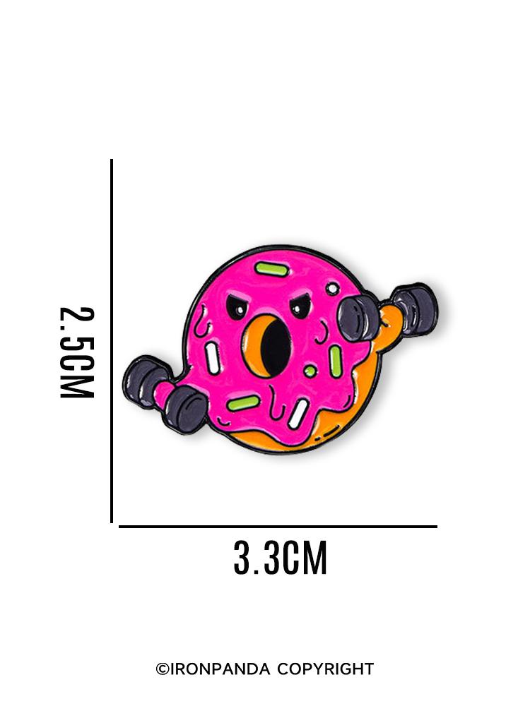 IronPanda Weightlifting donut Pin