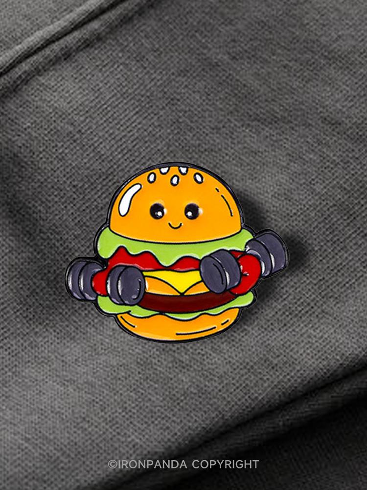 IronPanda Weightlifting Hamburger Pin