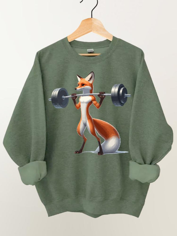 Ironpanda Lift Heavy Fox Gym Sweatshirt