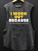 Work out because my girlfriend is hot Scoop Bottom Cotton Tank