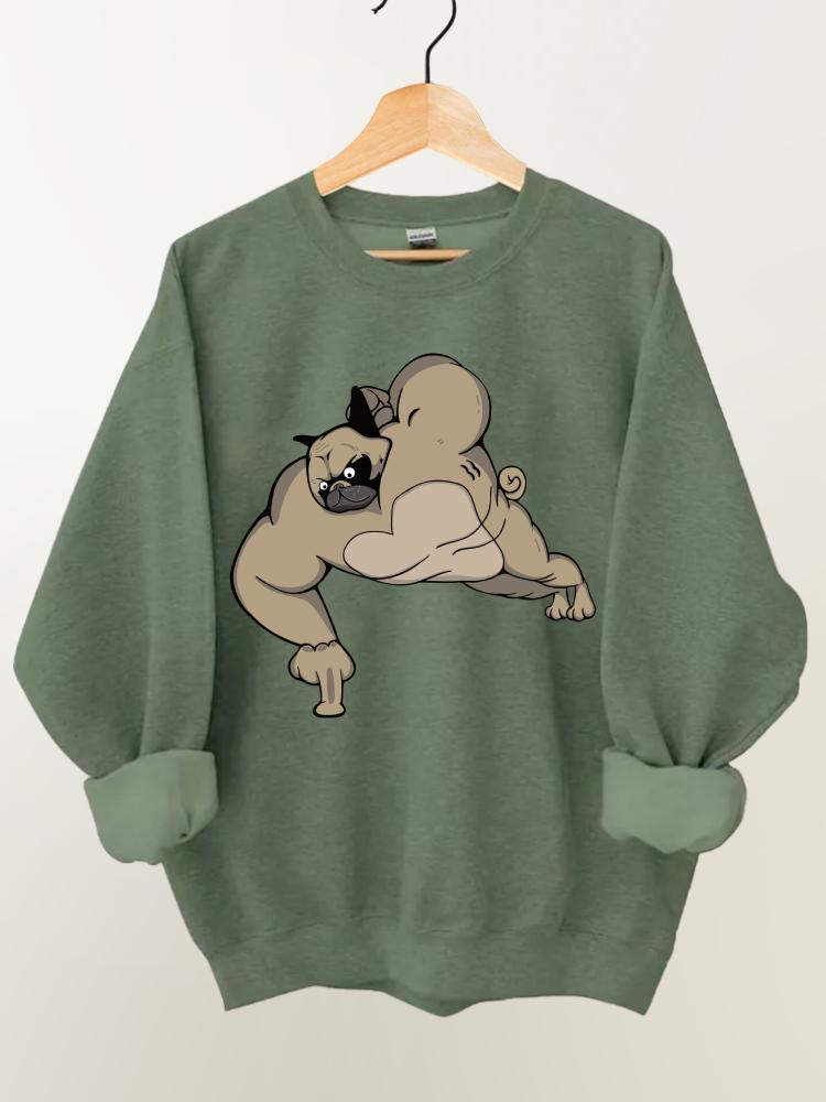 Ironpanda Strong Muscle Dog Gym Sweatshirt