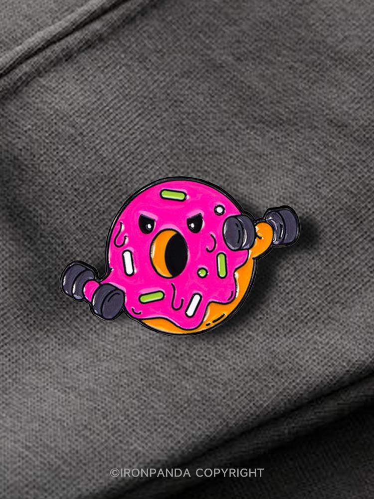 IronPanda Weightlifting donut Pin