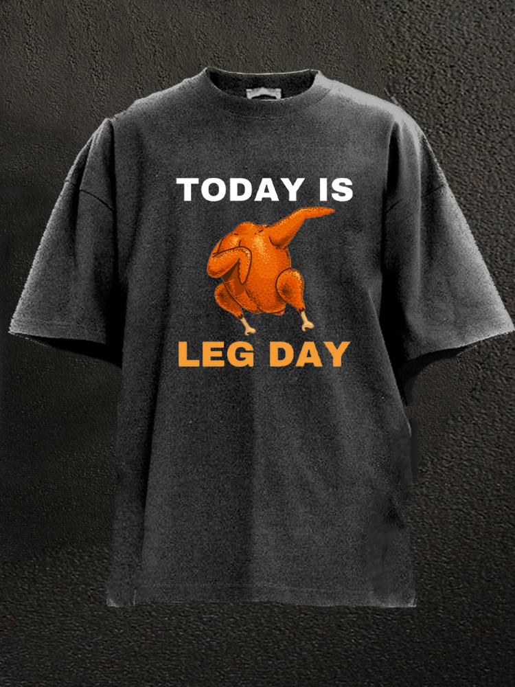 LEG DAY Washed Gym Shirt
