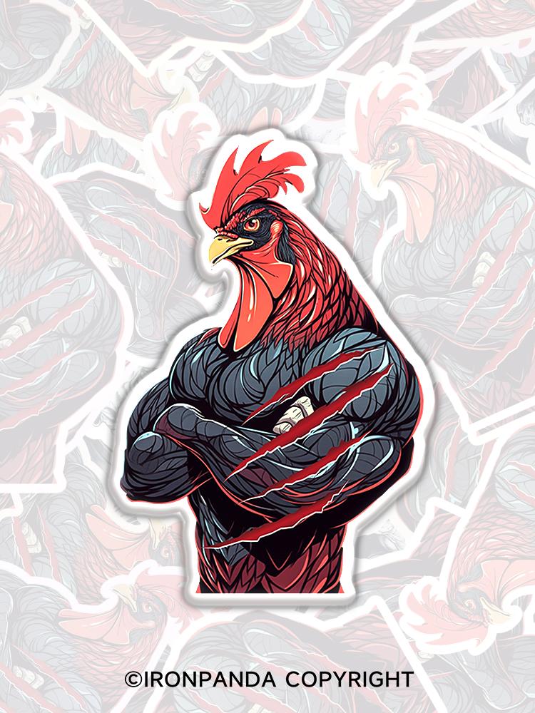 IronPanda Muscle Rooster Fridge Magnet