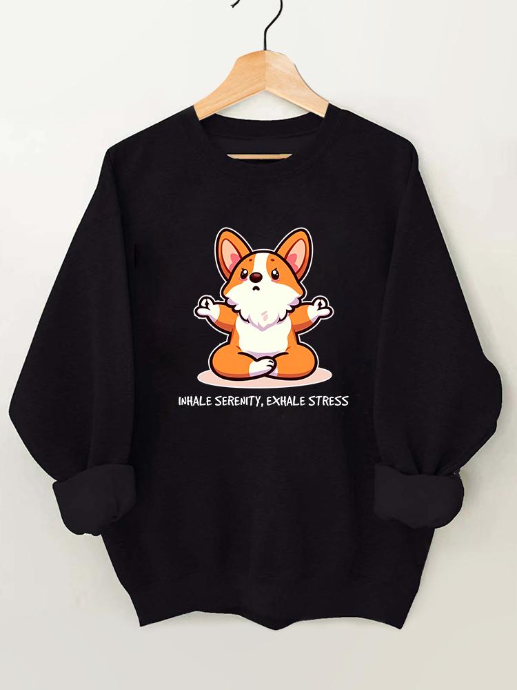 Inhale Serenity Exhale Stress Gym Sweatshirt