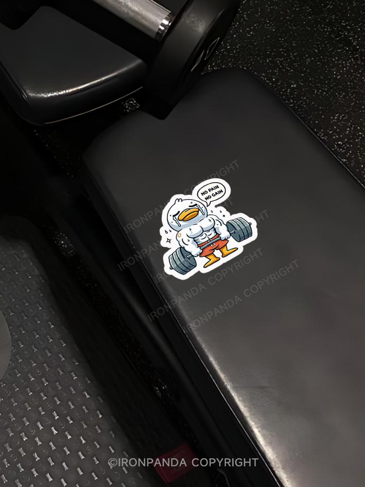 IronPanda No Pain No Gain Duck Sticker