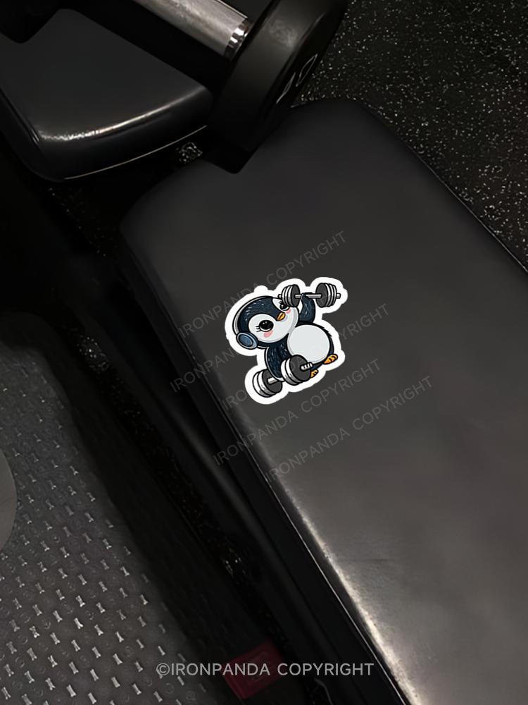 IronPanda DUMBBEL PENGUIN Sticker