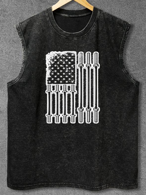 WEIGHTLIFTING PATRIOT Washed Gym Tank