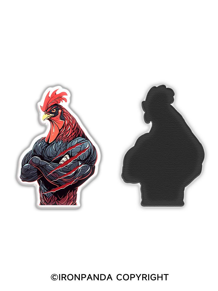 IronPanda Muscle Rooster Fridge Magnet