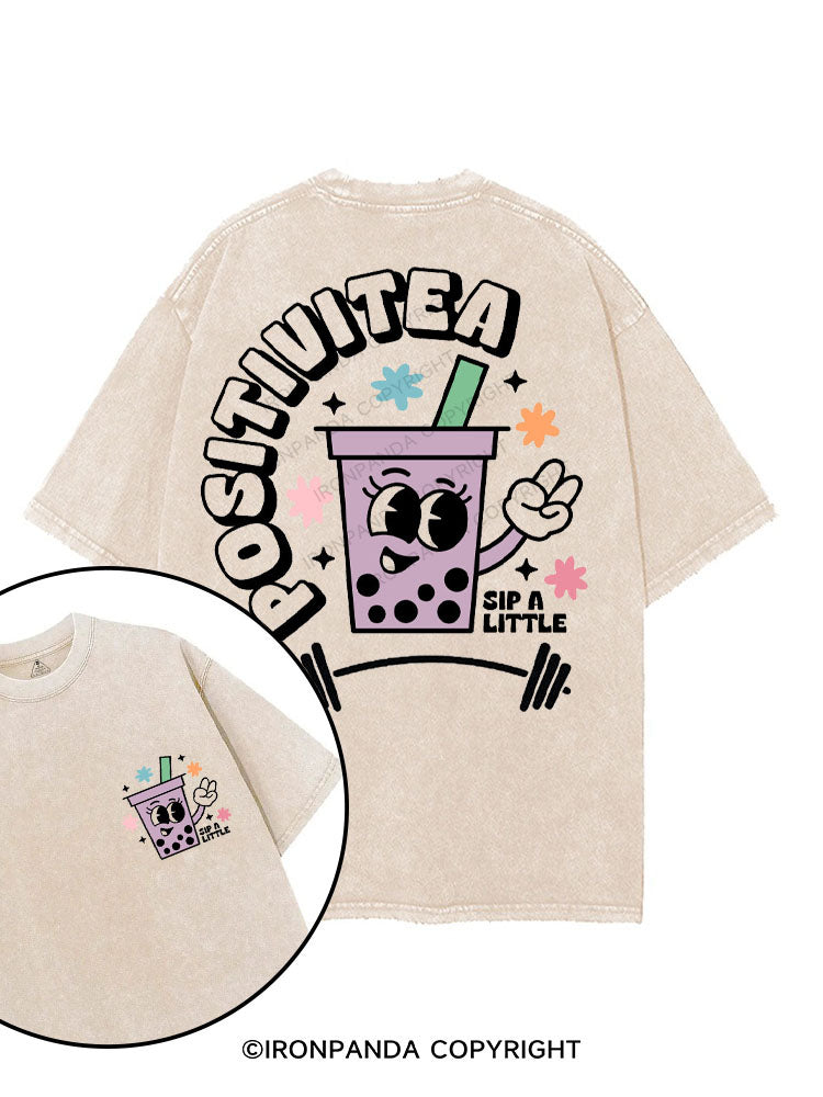 POSITIVITEA printed Gym Shirt