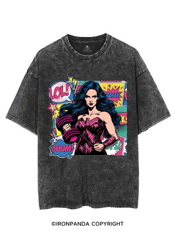 POWER LADY VINTAGE GYM SHIRT