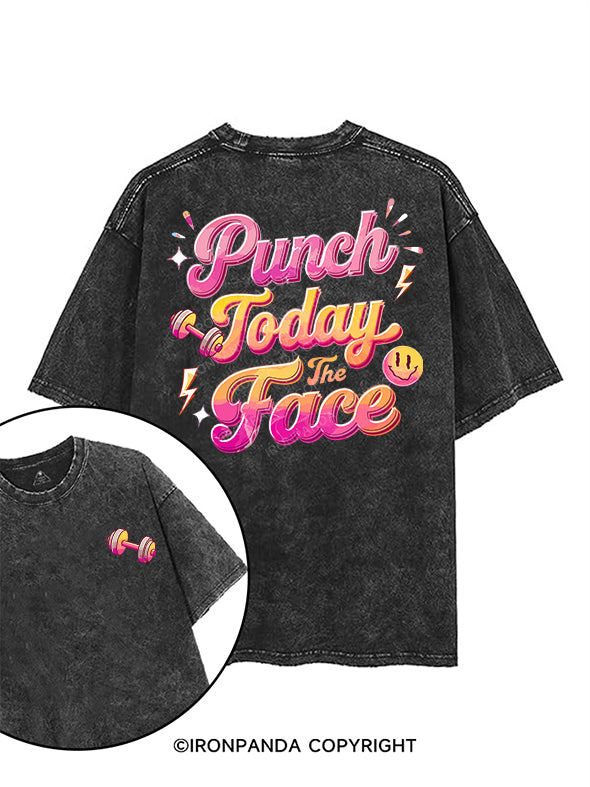 punch today in the face printed Gym Shirt