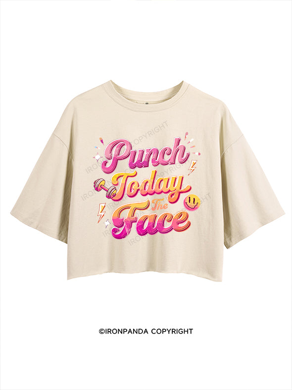punch today in the face CROP TOPS