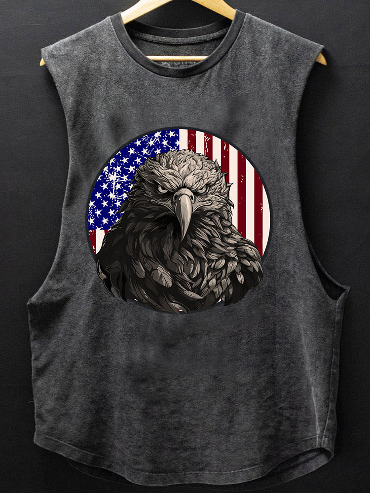 eagle flag SCOOP BOTTOM COTTON TANK