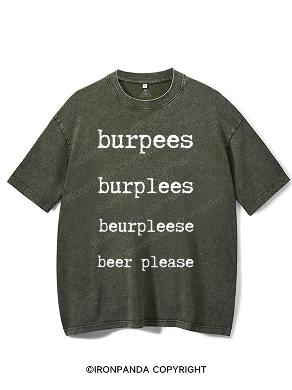 burpees Washed Gym Shirt