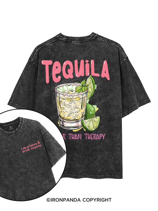 I do pilates & drink tequila printed Gym Shirt