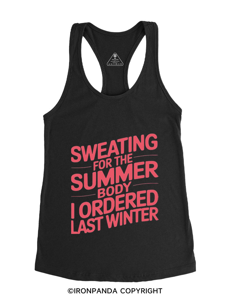 SWEATING FOR THE SUMMER BODY I ORDERED LAST SUMMER Gym Racerback Tank