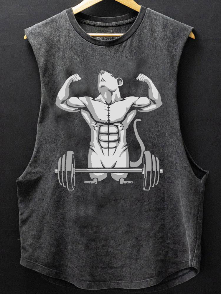 gym rat SCOOP BOTTOM COTTON TANK
