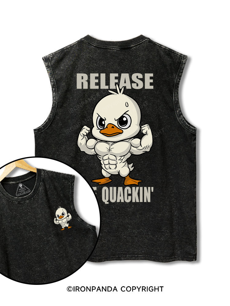 release the quackin' printed Washed Gym tank