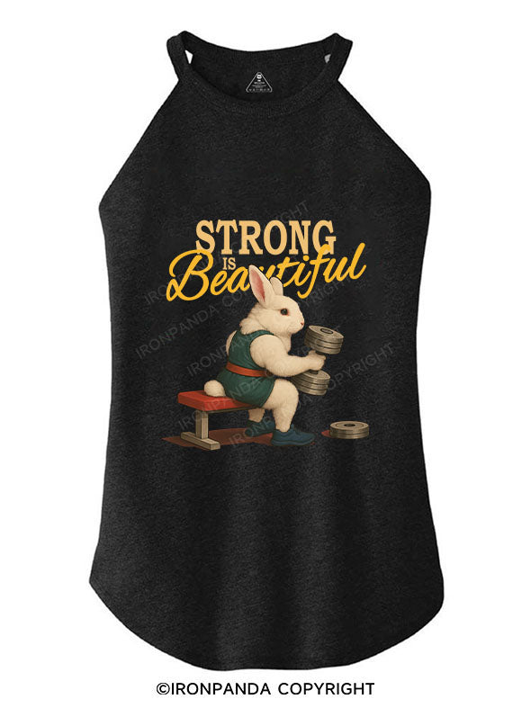 STRONG IS BEAUTIFUL TRI ROCKER COTTON TANK