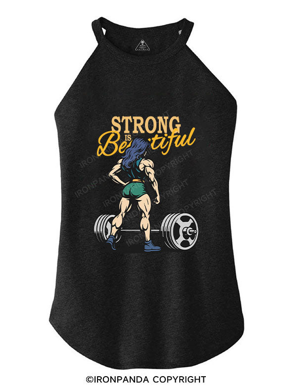 STRONG IS BEAUTIFUL TRI ROCKER COTTON TANK
