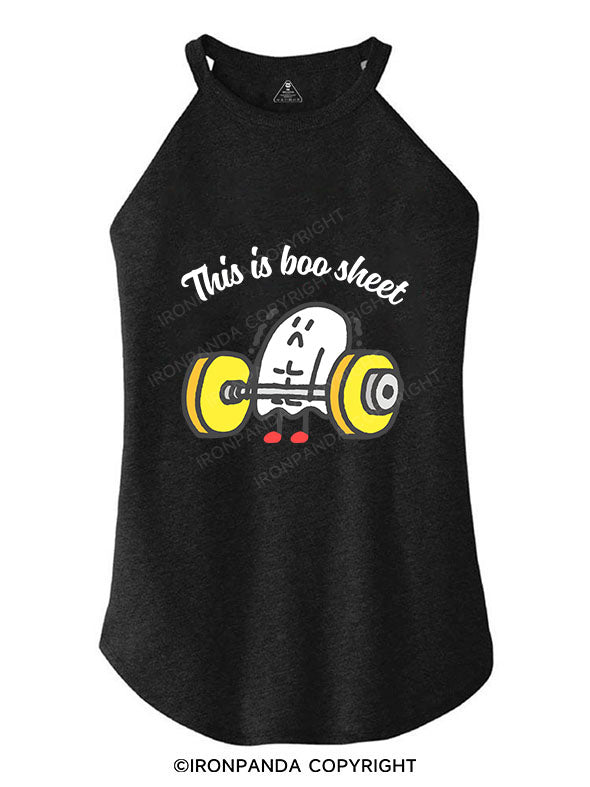 THIS IS BOO SHEET TRI ROCKER COTTON TANK