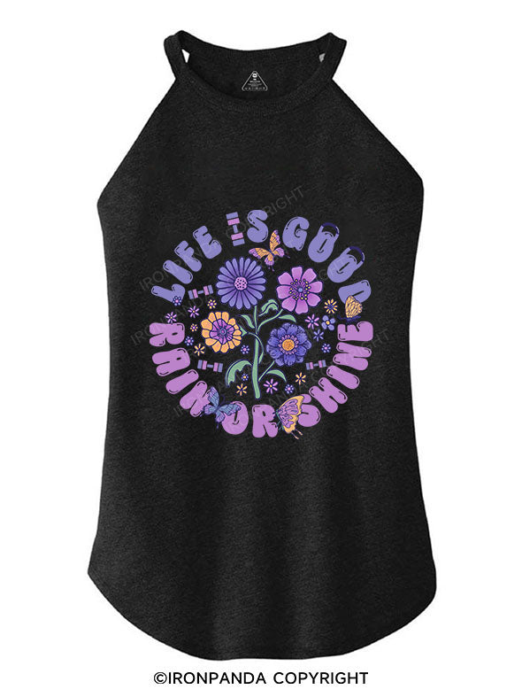 LIFE IS GOOD PAIN OR SHINE TRI ROCKER COTTON TANK