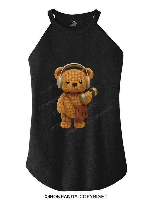 LIFT WITH BEAR BEATS TRI ROCKER COTTON TANK
