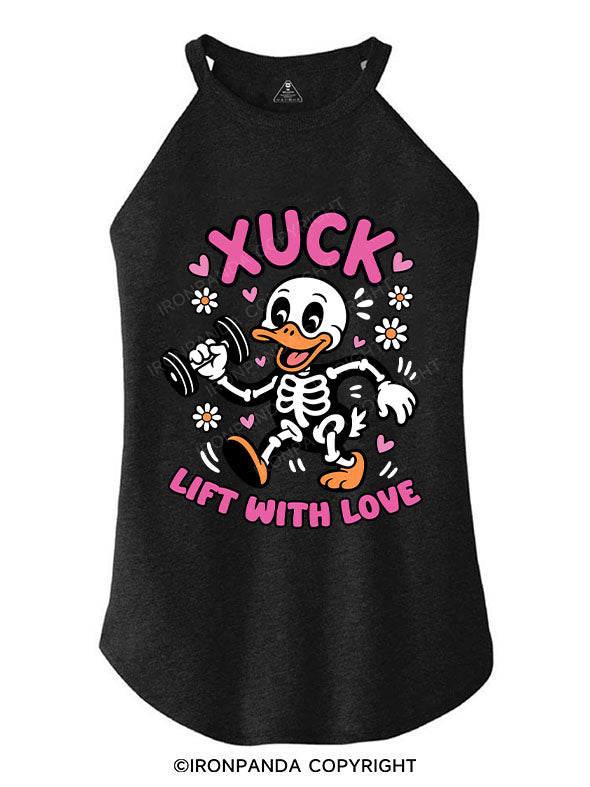 XUCK, LIFT WITH LOVE TRI ROCKER COTTON TANK